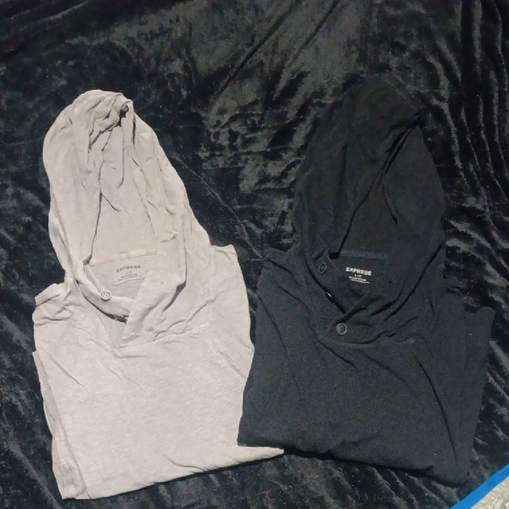 Express Hooded in Black and Light Gray